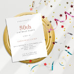 Lámina Texto simple presupuesto Invitación a Rubor 50 cum<br><div class="desc">Texto simple presupuesto Invitación a Rubor 50 cumpleaños. Una alternativa de valor por dinero menor de 4, 5 x 5, 6 pulgadas en defecto de la opción semi brillo que se recomienda para las invitaciones y es un grosor similar al de una postal. La opción de satén es mucho más...</div>