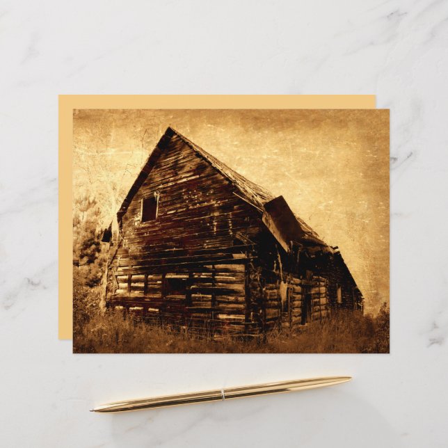 Lámina Textura de la Sepia Marrón Rústica del Campo Vinta (Anverso/Reverso In Situ)