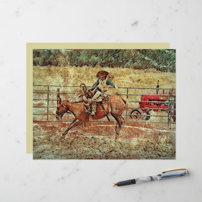 Lámina Textura de la travesía de caballos del Rodeo Occid (Anverso/Reverso In Situ)