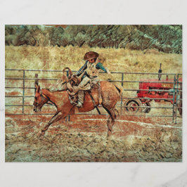 Lámina Textura de la travesía de caballos del Rodeo Occid