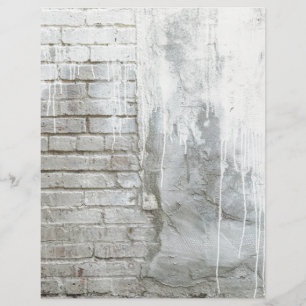 Lámina Textura de ladrillo Pintura blanca Grunge