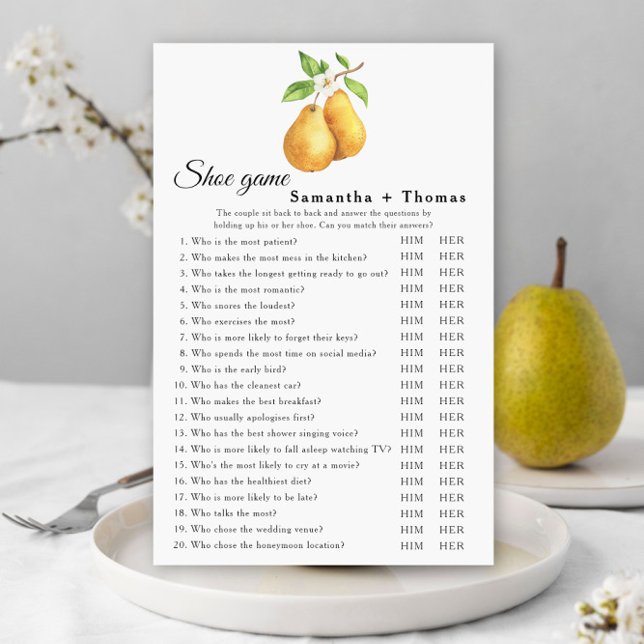Lámina the perfect pair - bridal shower Shoe game (Subido por el creador)
