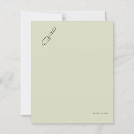 Lámina The Trowel -Botanists Pause- Minimalist Stationary