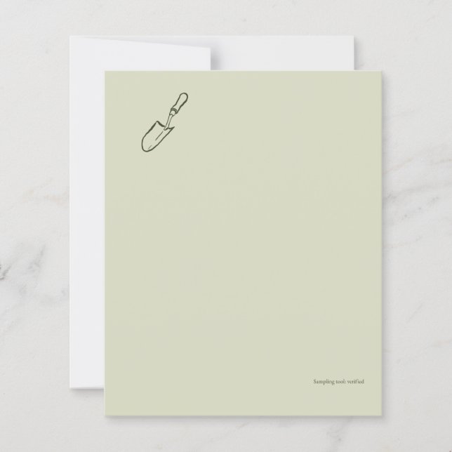 Lámina The Trowel -Botanists Pause- Minimalist Stationary (Anverso)