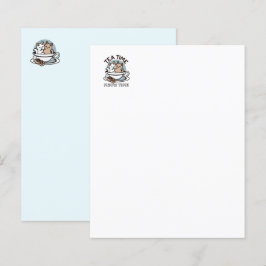 Lámina Tiempo de embutido de té - Diseño de gato y té lin