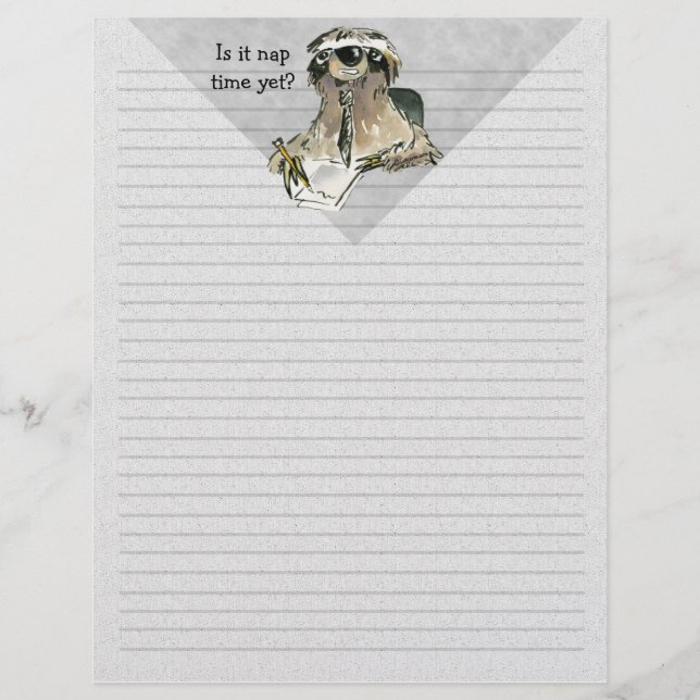 Lámina Tiempo de Nap de Sloth personalizado (Anverso)