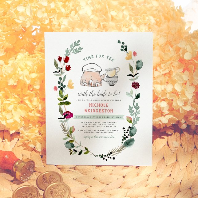 Lámina Tiempo Floral Presupuestario Para La Ducha De Tea  (Subido por el creador)