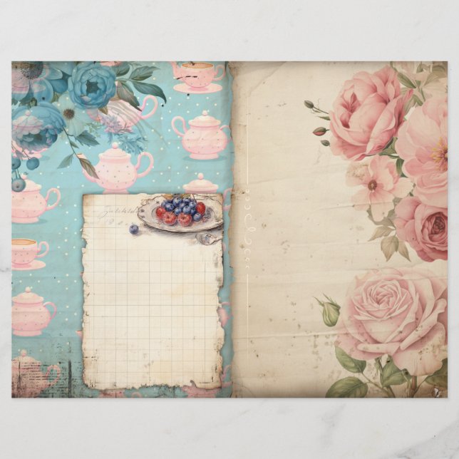 Lámina Tiempo para el papel de diario basura de té (Anverso)