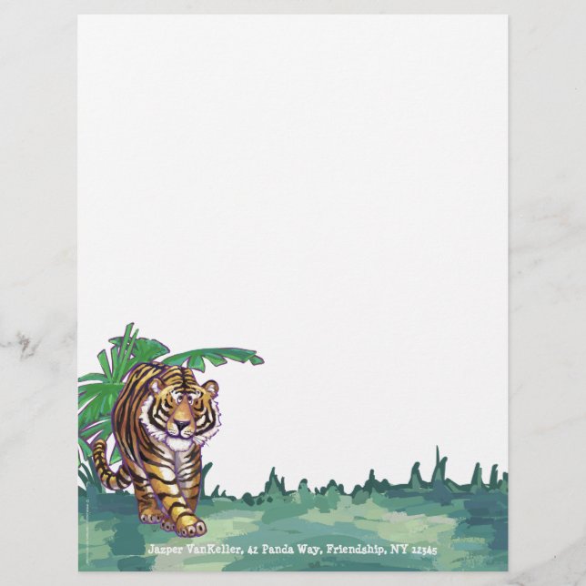 Lámina Tiger Stationery (Anverso)