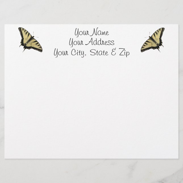 Lámina Tiger Swallowtail (Anverso)