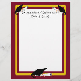 Lámina Tilt de cierre de graduación - Colores escolares r