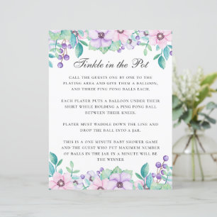 Lámina Tinche en la olla. Juego de ducha morado floral pa