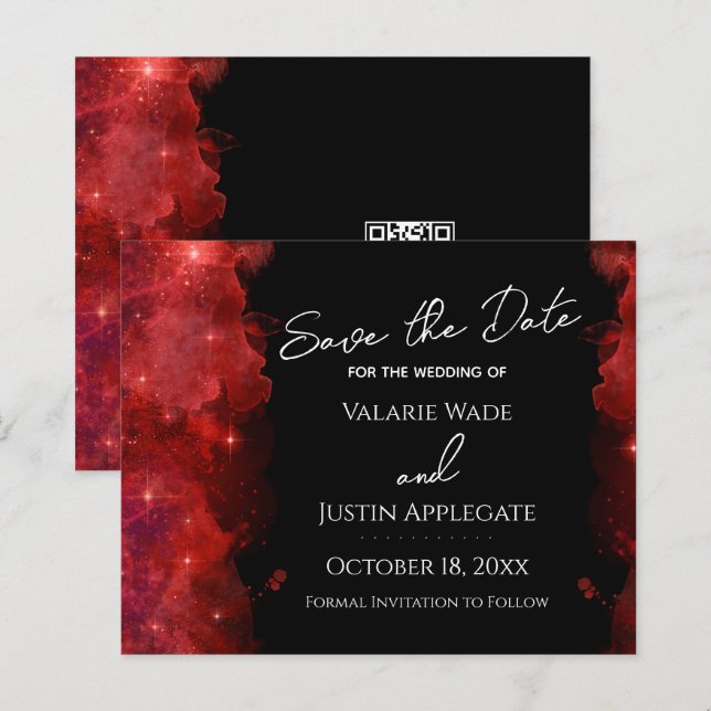 Lámina Tinta roja de alcohol salva al Boda de fechas (Anverso / Reverso)