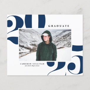 Lámina Tipografía azul negrita 2023 Invitación a graduaci