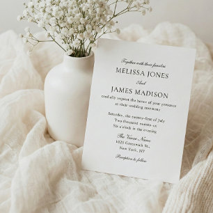 Lámina Tipografía Clásica Tradicional Boda Blanca