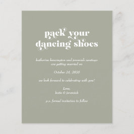 Lámina Tipografía de Retro Presupuestario Sage Green Save