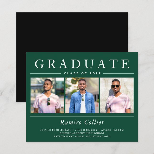 Lámina Tipografía moderna 3 Celebración de Graduación Fot (Anverso / Reverso)