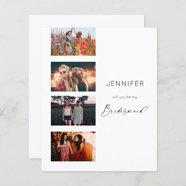 Lámina Tira De Película Presupuestaria Sea Mi Bridesmaid  (Anverso / Reverso)