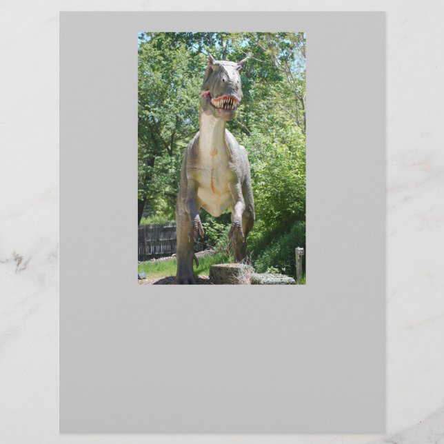 Lámina Tirannosauro Rex Dinosaurio (Anverso)