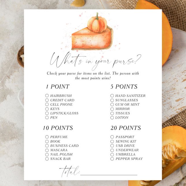 Lámina Tiras de calabaza - ¿Qué hay en tu juego de bolso? (Subido por el creador)