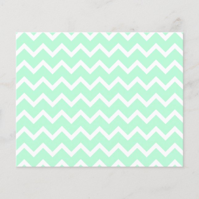 Lámina Tiras de Chevron de Zigzag Verde de Mint. (Anverso)