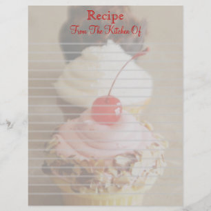 Lámina Tiro De Cupcakes De Cerezo Llenado De Cartera