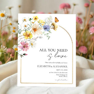 Lámina Todo lo que necesitas es amor   Invitación a la ce