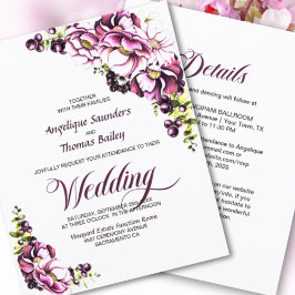 Lámina Todos En Un Boda De Floral Rosa