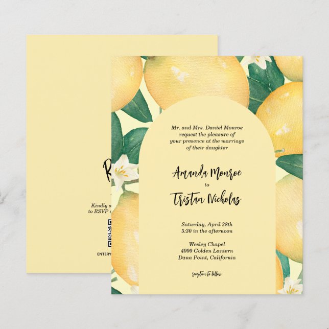 Lámina Todos en uno invitan a Boda de Lemons Presupuestar (Anverso / Reverso)