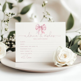 Lámina Toile de Jouy Bow advice and wishes bridal card