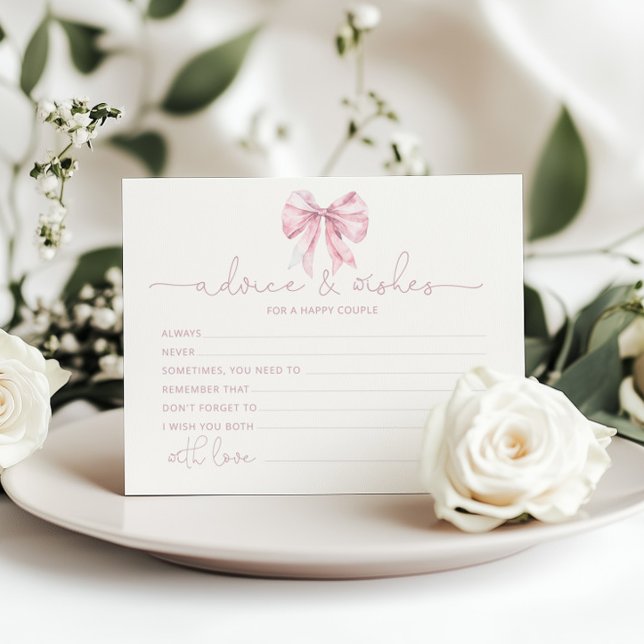 Lámina Toile de Jouy Bow advice and wishes bridal card (Subido por el creador)