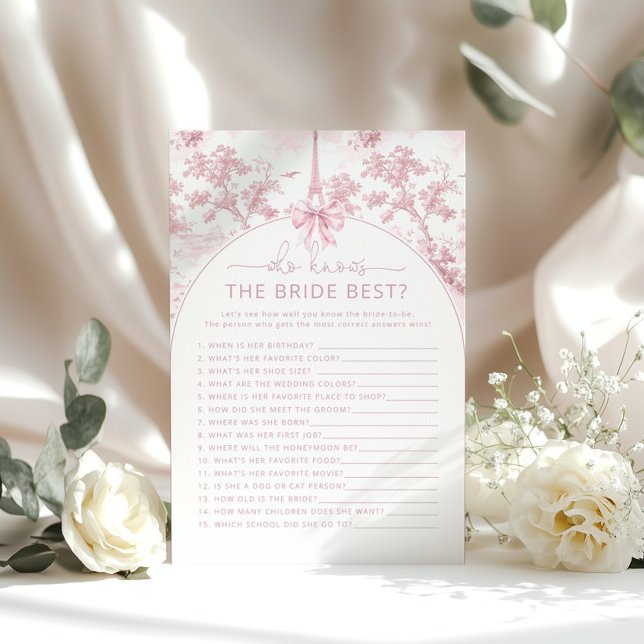 Lámina Toile de Jouy Paris Who knows the bride best game (Subido por el creador)
