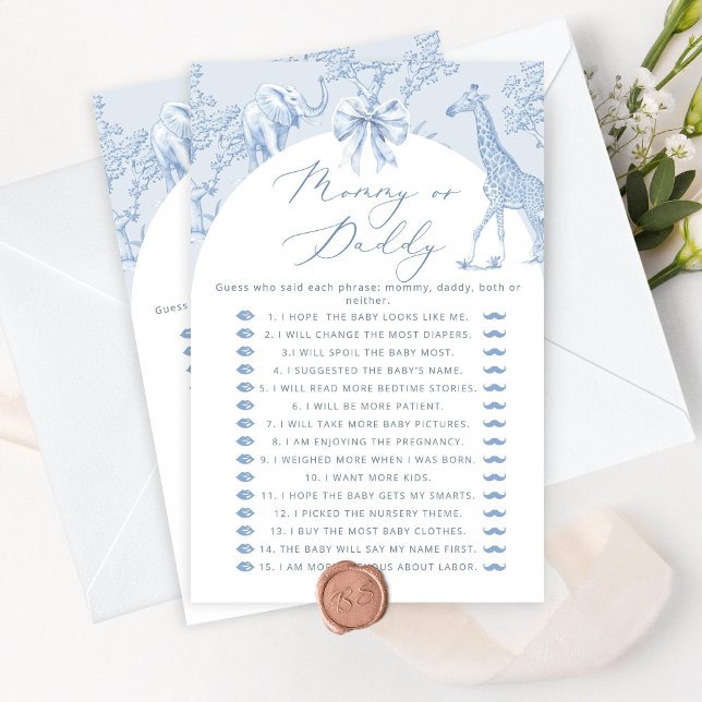 Lámina Toile Safari Mami o papá bebé ducha juego (Subido por el creador)