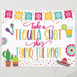 Lámina Toma un disparo de tequila que está atando el Rótu