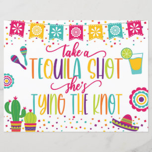 Lámina Toma un disparo de tequila que está atando el Rótu