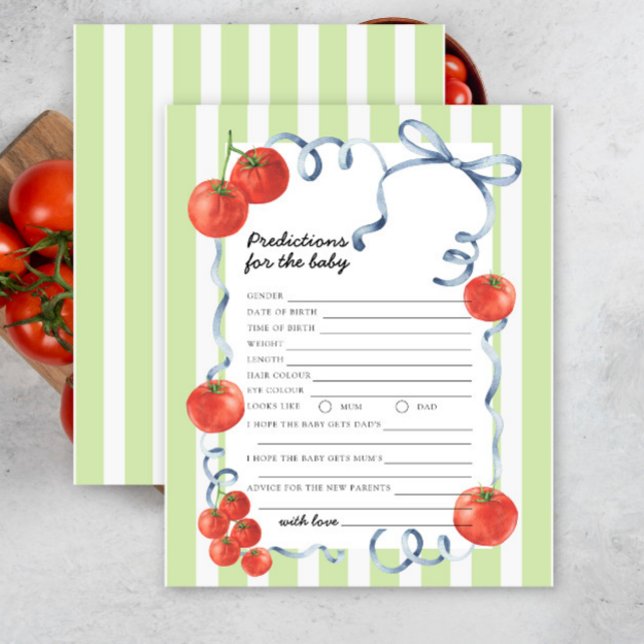 Lámina Tomate - predicciones y consejos para bebés (Subido por el creador)