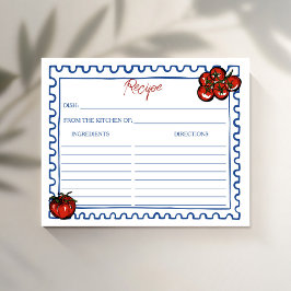 Lámina Tomato Italian bridal shower recipe card