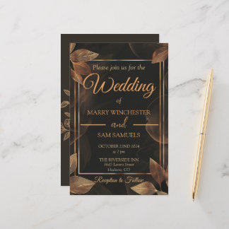 Lámina Tones de tierra | Invitación a la boda minimalista