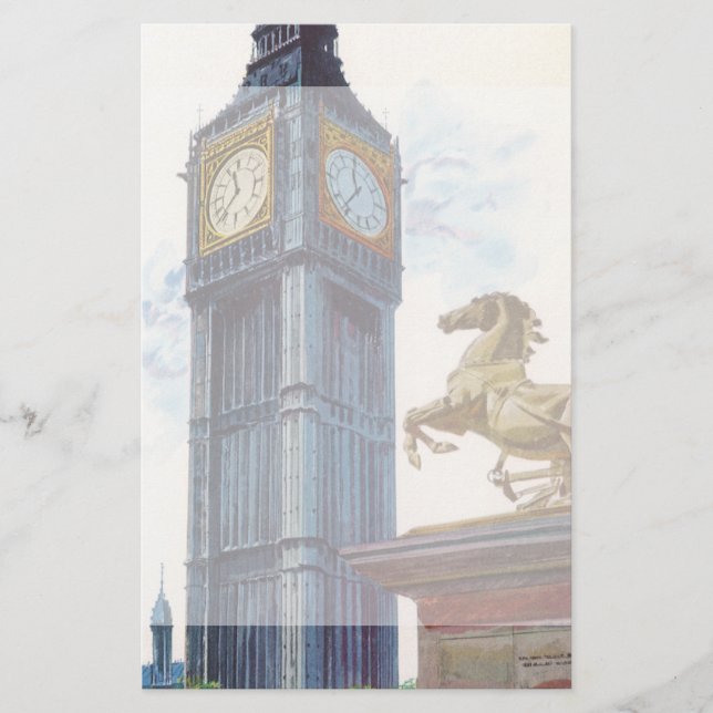 Lámina Torre del reloj Big Ben en el Palacio de Westminst (Anverso)