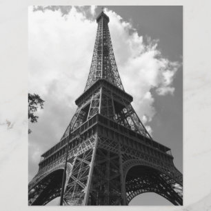 Lámina Torre Eiffel Blanca y Negra en París