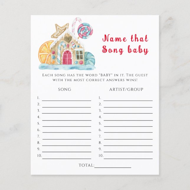 Lámina Torta de invierno, nombre esa canción Juego de Bab (Anverso)