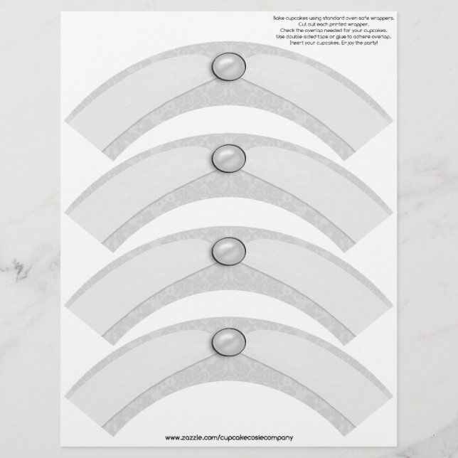 Lámina Torta de la cinta de la perla de Damask Cosie - SI (Anverso)