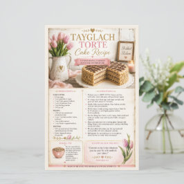 Lámina Torta de Tayglach, Casa de Campo Rústica Floral Ro