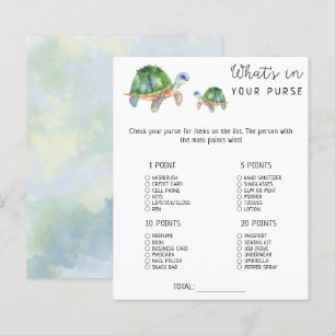 Lámina Tortuga marina - Qué hay en tu bolso baby shower