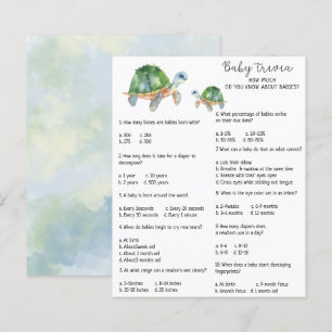 Lámina Tortuga marina - Trivia para bebé Juego de baby