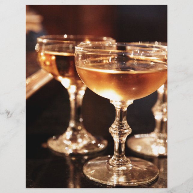 Lámina tostada dorada de copa de champán (Anverso)