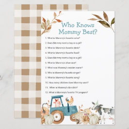 Lámina Tractor de animales de la granja de calabaza que c