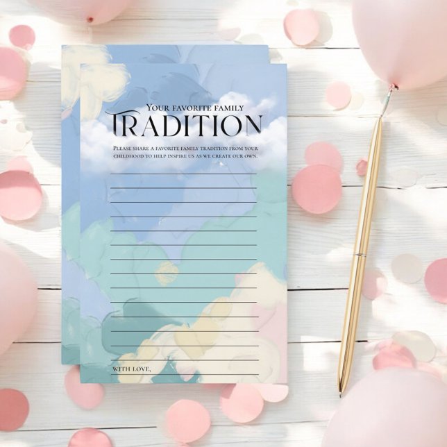 Lámina Tradición de la familia Cloud Nueve Baby Shower (Subido por el creador)