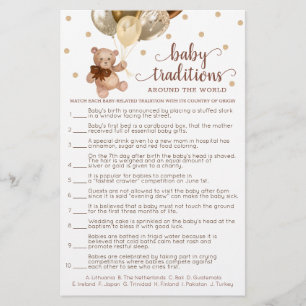 Lámina Tradiciones de Bebé En Todo El Mundo Juego Teddy B