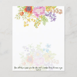 Lámina Tranquilidad perfecta acuarela de fondo floral